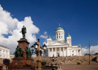 Лютеранский собор на площади Сената, Хельсинки, Финляндия 
