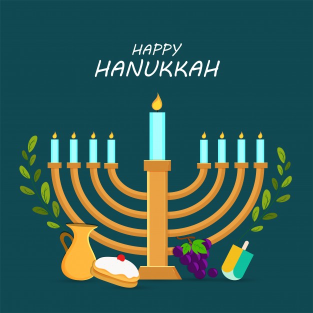 Поздравительная открытка на Ханука - Праздник в честь освящения Храма